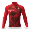 Kurtki rowerowe zimowe rowerowe męskie polar długoterminowy france/Włochy/Szwajcarskie/Belgium Jersey Chaqueta Ciclismo Hombre Biker Jacket 230928