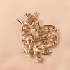 Spille squisite e cuore vintage classiche e cuore per donne unisex beauty smalto di rinestone dei fiori uccelli volanti pin