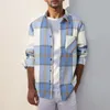 Mannen Casual Shirts Lente Herfst Flanel Plaid Shirt Mannelijke Heren Streep Top Merk Mannen Slanke Business Office Geruite Lange mouw