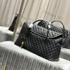 Crossbody High ES Bag Duffle in Quilted Ling Lattice Genuine Leather Tote Bag Handbag Large Capacity Ladies Handbags Cr