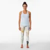 Active Pants White Peonies akvarell Leggings Sport Yoga kläder