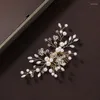 Hair Clips Wedding Comb Pearl Pins And For Women Bride Rhinestone Headdress Bridal Jewelry Accessories
