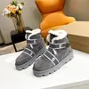 designer laarzen winterbontlaarzen laarsjes laarzen designer dames snowboots Schapenvacht als geheel Australische lamswol antislip Warme broodschoenen ronde neus