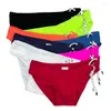 Mäns shorts WK167 Solid färg sexig låg midja män badkläder sommarstrand simning bikinis pool baddräkter simma trosor baddräkter