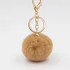 Keychains Creative flerfärgade 6cm hårboll Keychain Plush Bag Pendant Car Accessory