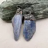 펜던트 목걸이 10pcs Boho 보석 불규칙한 큰 천연 돌 블루 kyanite quartz 빈티지 목걸이 my230906