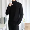 Maglioni da uomo Donna Uomo Maglione collo alto Solido Top dritti Manica lunga Autunno Moda Abbigliamento maschile Pullover slim Causale