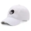 Berretti da baseball Yin Yang ricamo berretto da baseball in puro cotone moda donna uomo cappello visiere sportive snapback sole traspirante all'aperto