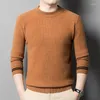 Men's Sweaters Thick Sheep Wool Clothes Autumn & Winter Casual O-Neck Jumper Warm Sweater Pure Cashmere Knitwear Long Sleeved
