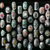 Anéis de pedra natural ajustáveis vintage joias de moda de alta qualidade Whole273N