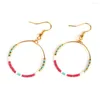Orecchini pendenti YASTYT Perline Miyuki colorate Cerchio rotondo Gioielli fatti a mano alla moda Regalo per le donne Tutte le occasioni