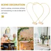 Decorative Flowers Love Garland Hoop Floral Hoops Wreath Frame Heart Wire Table Decoration Metal Hearts Crafts Wood Multi-function Wedding