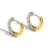 Hoop Earrings AENSOA Trendy In 2023 Chunky Thick Gold Silver Color For Girls Female Women Unique Design Round Circle Earring