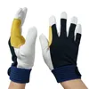 Five Fingers Gloves QIANGLEAF SheepskinCloth Stitching Machinery Industry Safety Maintenance Cycling Camping Rock Climbing Muslim Work Glove 3005MY 230928