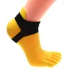 Meias masculinas confortáveis cinco dedos do pé algodão treinador correndo dedo esportes meias úteis respirável moda durável