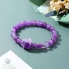 Brin XSMNatural améthyste perlé bracelet pour femmes Reiki guérison cristal énergie Quartz Bracelet 8mm perles de pierre rondes extensible