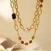 Choker 2023 Fashion Natural Stone Distory Necklace for Women Trend Ladies Multilayer Jewelry Wholesale Direct Sale