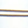 Sottile rivestimento in oro giallo 14k Fine corda francese Collana lunga Parti della catena 100% vero oro non solido, non denaro 254O