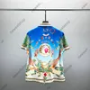 24SS Designer Mens Tracksuits Mens مجموعة من Hawaii Men Tree Print Therts Tshirts Luxury Blue Pant Bechues Cutton Man Shirts T Shirt Set