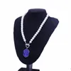 Choker Lady Party Gifts Custom OT Buckle Zeta Phi Beta Shield Pendant Society Greek Pearl Necklaces