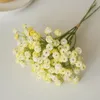 Flores decorativas artificial gypsophila branco bebê respiração flor casamento noiva diy buquês florais casa vaso decoração 23cm