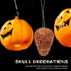 Decorative Figurines 16pcs Head Hanging Pendant Halloween Horror Ornament Mirror Crafts Decoration