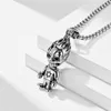 Pendant Necklaces 2021 Deliver Cute Funny Demon Imp Doll Saucerman Cartoon Necklace For Men Stainless Steel Vintage Friend229k