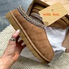 Met doos dames tazz slippers tasman bont dia's klassieke mosterdzaad ultra mini-platform laars les petites suède wol blend winter designer booties maat 35-44