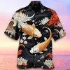 Casual overhemden voor heren 3D dier bedrukt zomermode Hawaiiaans strand herenoverhemd Y2k persoonlijkheden korte mouwen top revers dameskleding