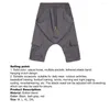 Erkekler Pantolon Rahat Gevşek Çizme Capri Yumuşak Pamuk Karışımı Harem Düşük Kasık Kargo Pantolonları Top Sporları için