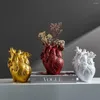 Vases Creative Anatomical Heart Flowerpot Dried Container Pots Shaped Body Sculpture Desktop Flower Pot Home Decor Ornaments