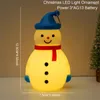 Decorazioni natalizie per la casa Pupazzo di neve luminoso Ornamento Lampada da notte a LED portatile per albero Ciondolo per albero Decorazioni natalizie