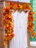 Flores decorativas 66.3in folhas de videira de bordo artificial decoração de outono guirlanda de ação de graças jardim de halloween para festa de casamento casa outono