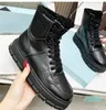 Luxury Casual Shoes Short Boots Ladies Brushed Leather Shoes Loafers Monolith Triangle
