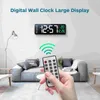 Wall Clocks 1pc Digital Clock LED With Temperature Date Display Dual Alarm Large Home Decoration 16in 3d Calendar