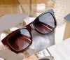 Quadratische Sonnenbrille Havana Brown Shaded Damen Designer-Sonnenbrille Shades UV400 Brillen mit Box