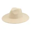 Large bord chapeaux seau Fedora grand 95cm blanc kaki femmes hiver automne feutré robe formelle église Panama Sombreros de Mujer 230928