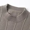 Suéter masculino de lã de ovelha pura jumper masculino roupas de malha quente pulôver suéter de caxemira manga comprida malhas