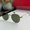 Óculos de sol francês luxo puro titânio original feminino durável moda legal óculos masculino clássico retro solar eyewear adulto