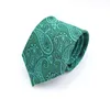 Bow Ties Lyl Green Paisley Men's Tie Luxury 8cm Wide Floral Neck Wedding Busseness Party Parts for Men Workplace