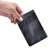 Sacs à filet refermables anti-odeur, 17 tailles, sacs noirs, pochette en aluminium noir mat, sac plat Double face auto-scellant