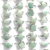 50pcs Natural Green Jade Rings Mixed Size For Women Cheap Rings For Promotion302e