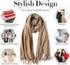 Designer Women Cashmere Scarf Full Letter Printed Scarves Man Soft Touch Warm Wraps With Tags Autumn Winter Long Shawls 23 Färger är valfria