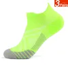 Calcetines para hombres 3 pares Hombres Mujeres Deportes Compresión Protector de carrera Protección del tobillo Alta presión elástica Barco corto