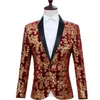 Abiti da uomo Velluto piatto Paillettes Abiti Uomo Disegni Homme Terno Costumi di scena per cantanti Giacca Blazer Abito stile stella da ballo