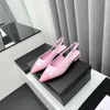 Chaussures de robe Femmes 2023 Véritable Cuir Appartements Sangle arrière Slingbacks Mode Perles Designer Chaussure Top Qualité Pompes Zapatillas Mujer