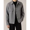 Vestes pour hommes Hommes Japon Coréen Streetwear Mode Lâche Casual Vintage Printemps Automne Ligne Denim Cargo Manteau Veste Mâle Survêtement