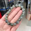 Strand Prehnite Bransoletka naturalny kamień winogronowy Elastyczne koraliki bransoletki Rozmiar 6/8/10/12mm Prezent dla kobiet ręcznie robionych biżuterii z kamienia szlachetki mężczyźni