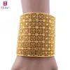 Luxury Dubai Wide Armband Bangle for Women Gold Color African India Jewelry Bridal Wedding Banket Gifts228V