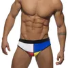 Shorts masculinos wk51 apertado sexy cintura baixa homens roupa de banho 2023 verão praia nadar briefs biquinis piscina maiôs fatos de banho